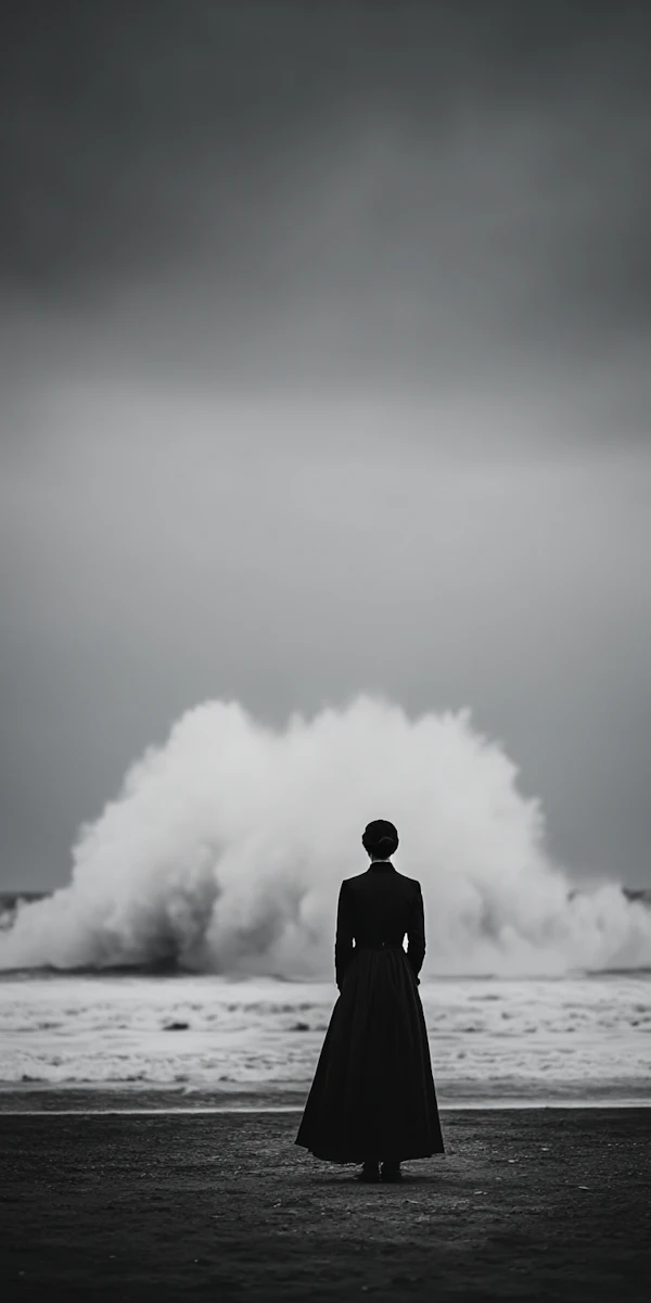 Solitary Beach Scene