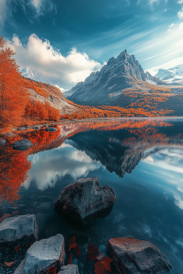 Autumn Lake Landscape