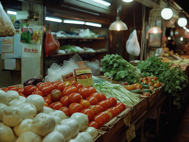 Vibrant Market Produce Display