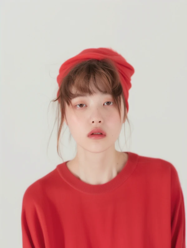 Woman in Red Scarf