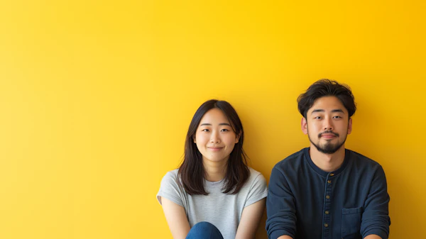 Serenity in Yellow: A Casual Portrait of Companionship