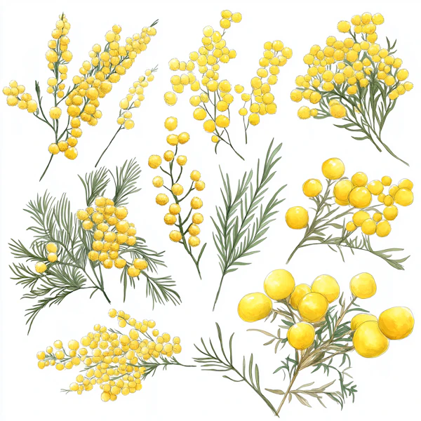 Mimosa Flower Artwork