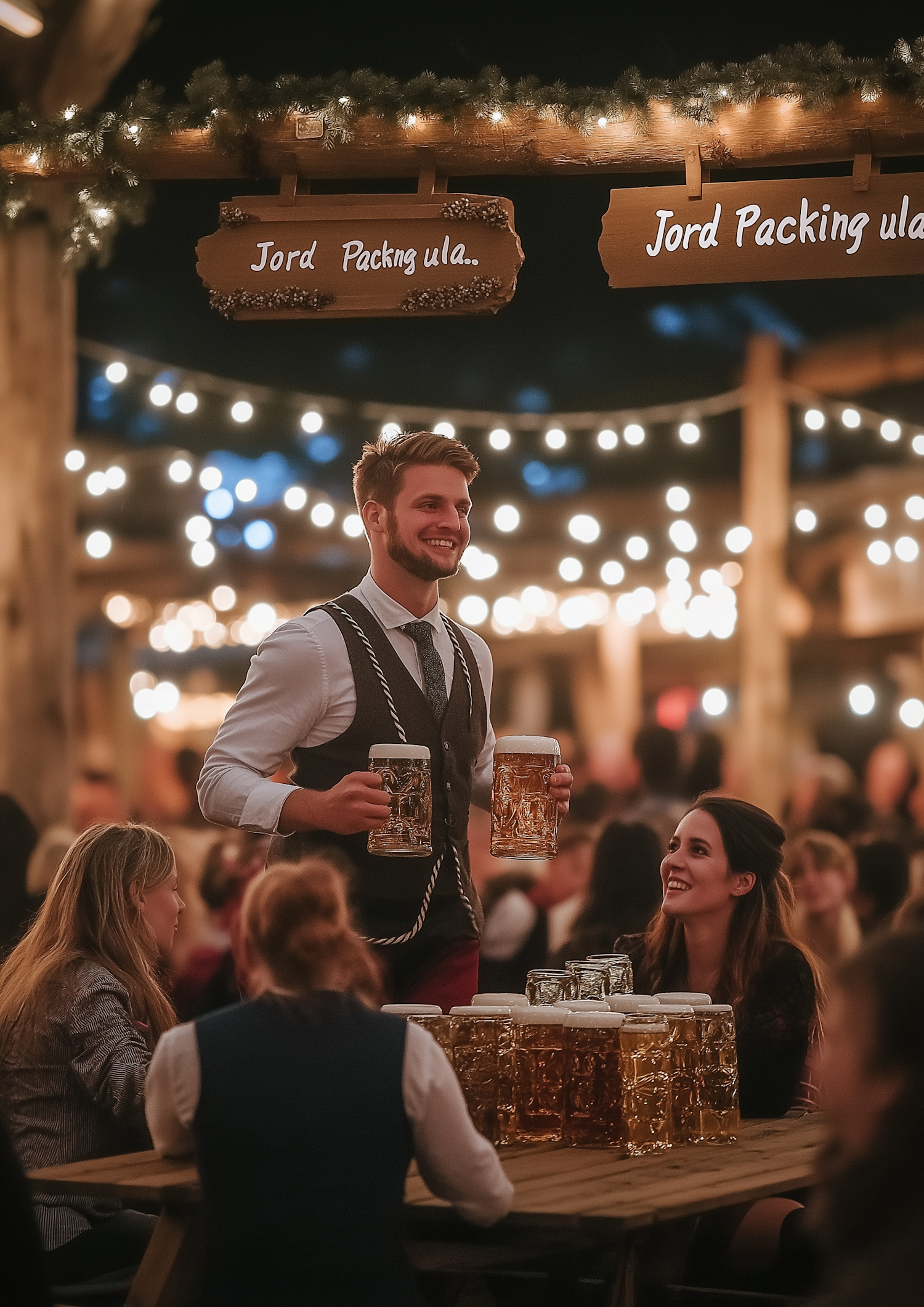 Festive Beer Garden Gathering