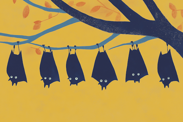 Whimsical Cartoon Bats