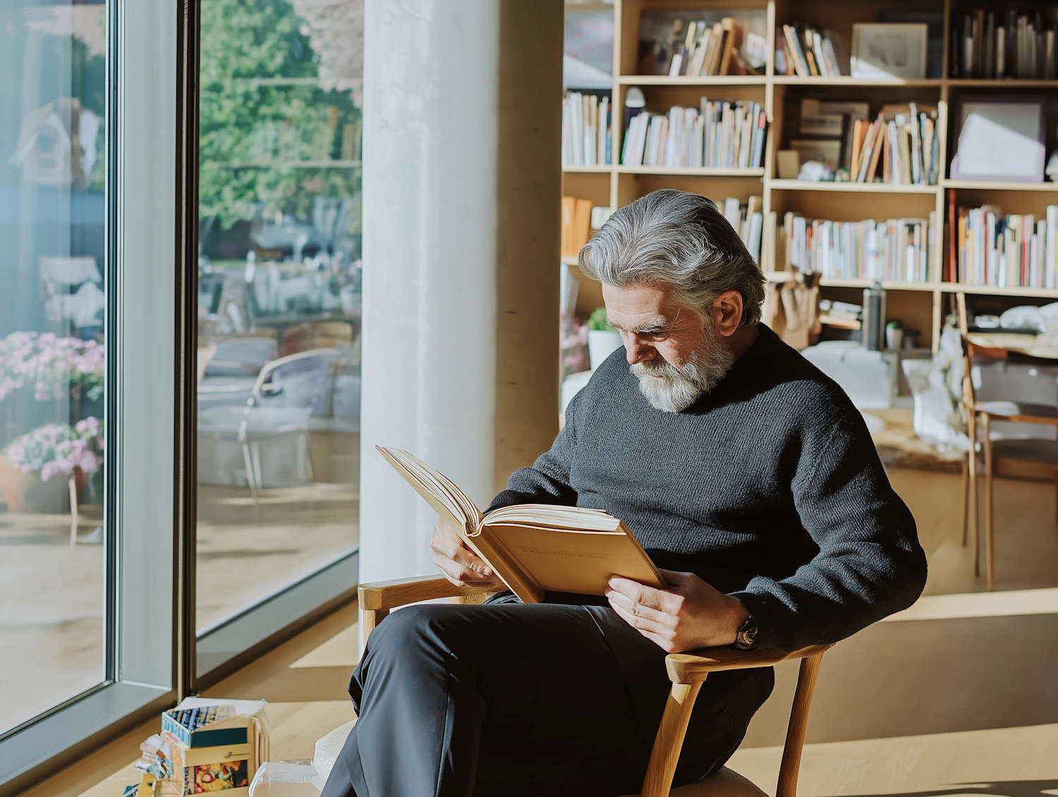 Man Reading by the Window