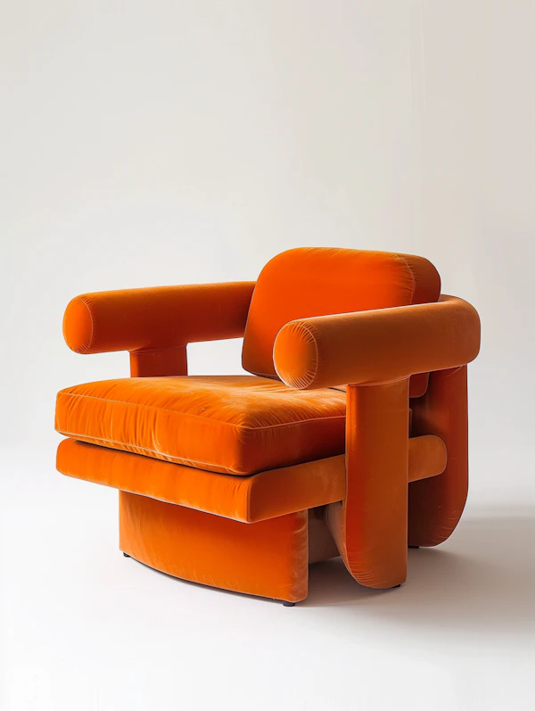 Modern Orange Armchair