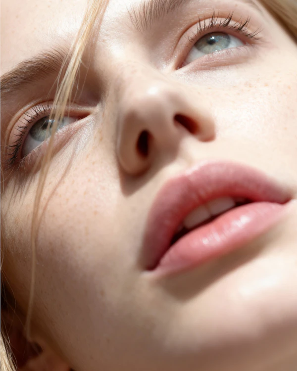 Freckled Face Close-Up