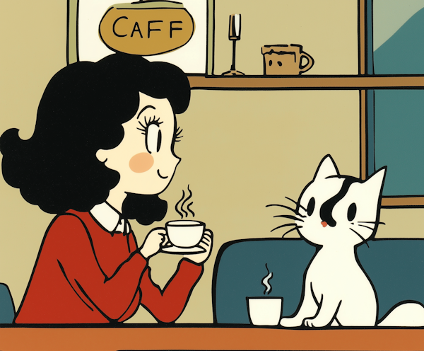 Coffee Moment with Cat