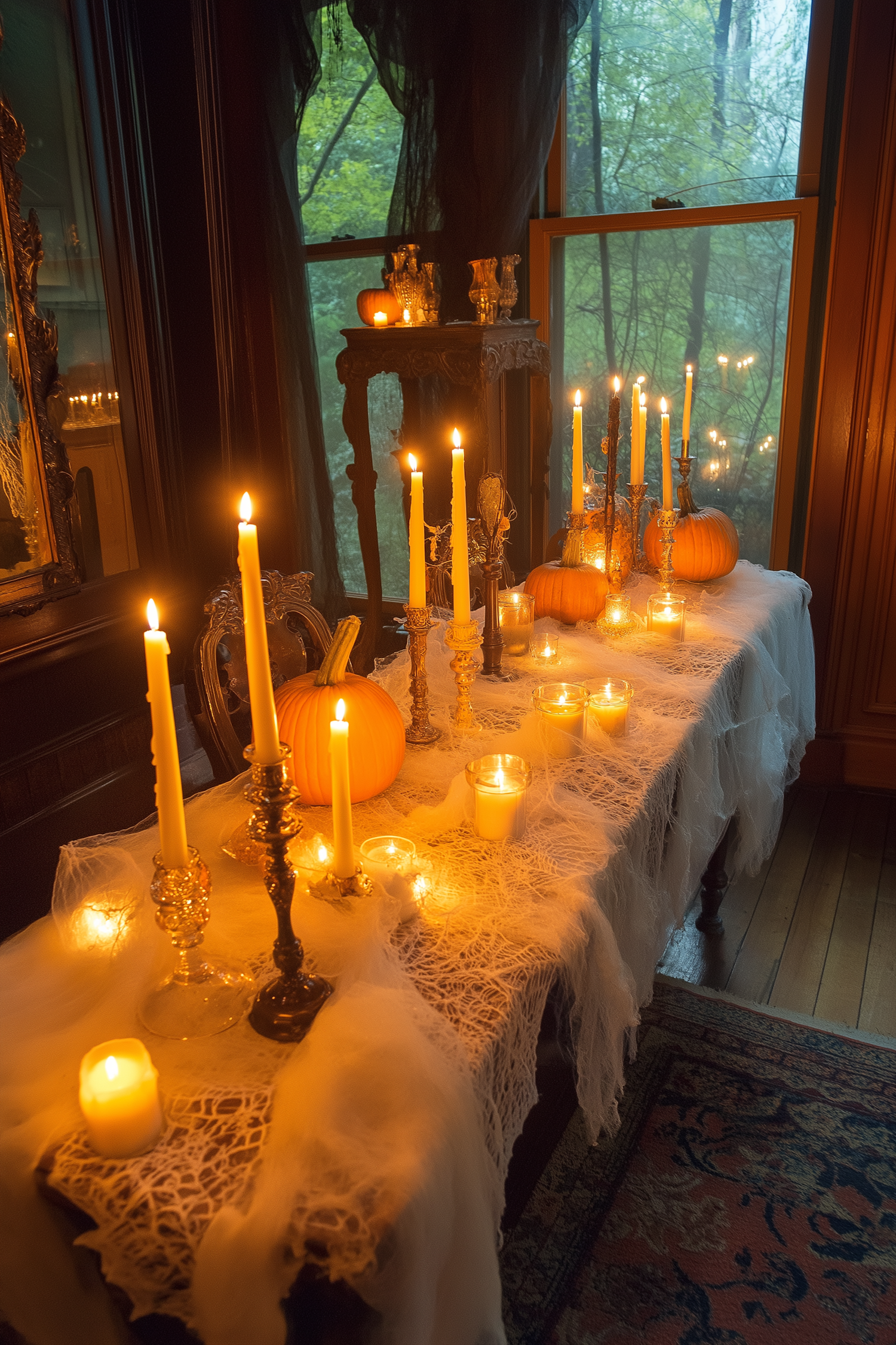 Candlelit Autumn Table