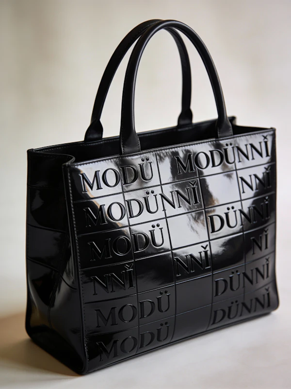 Glossy Black Handbag
