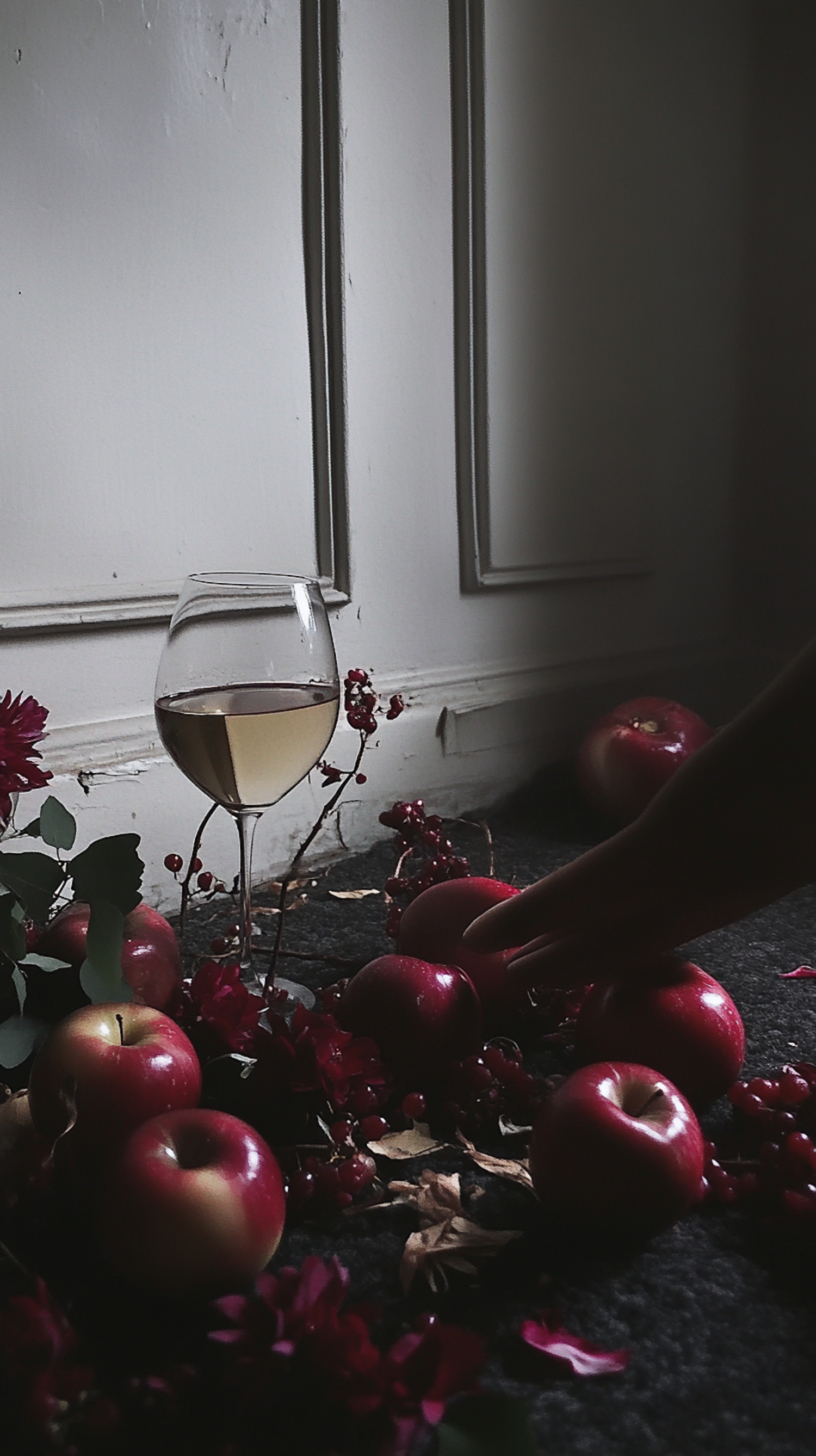 Still Life with Wine and Apples