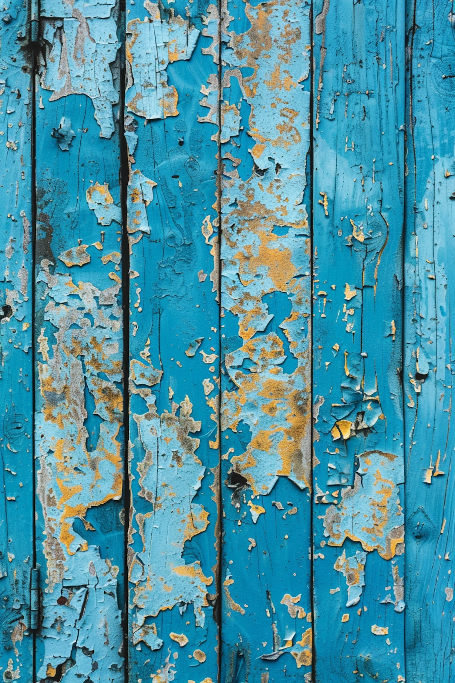 Time-Worn Textures of a Blue Wooden Structure