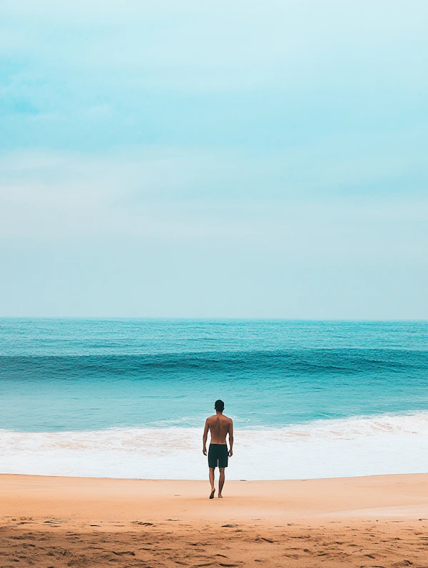 Solitary Figure on Beach