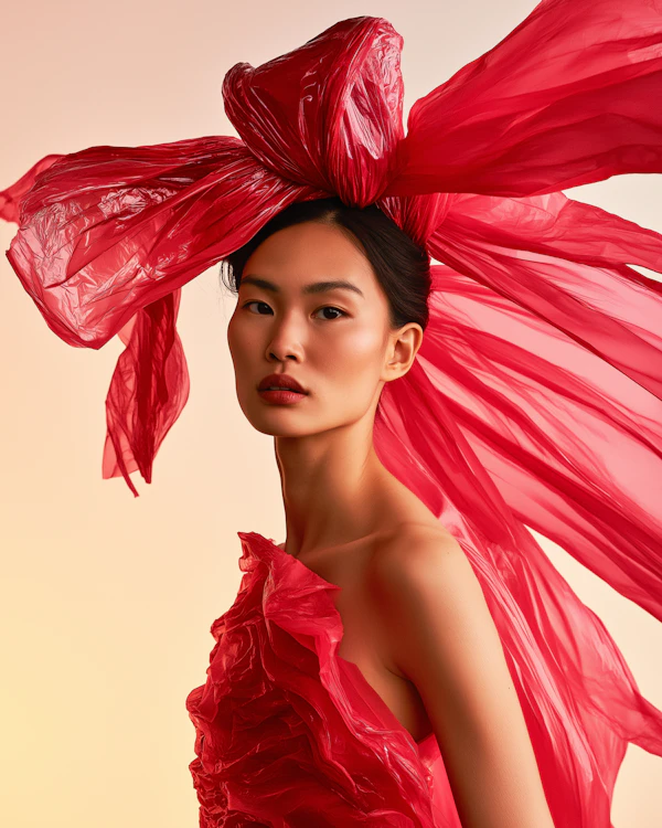 Avant-Garde Red Portrait