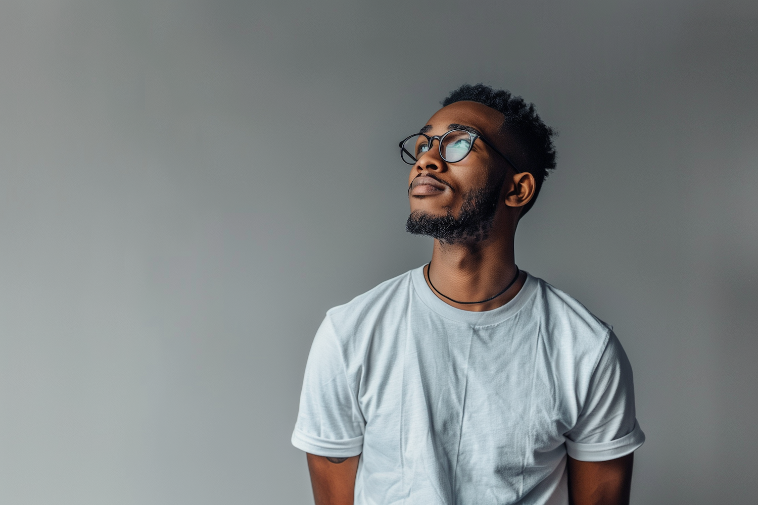 Contemplative African-American Man