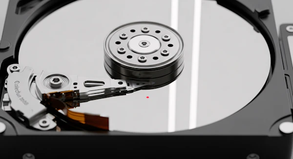 Hard Disk Drive Close-Up