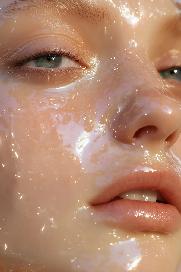 Close-Up Dewy Face