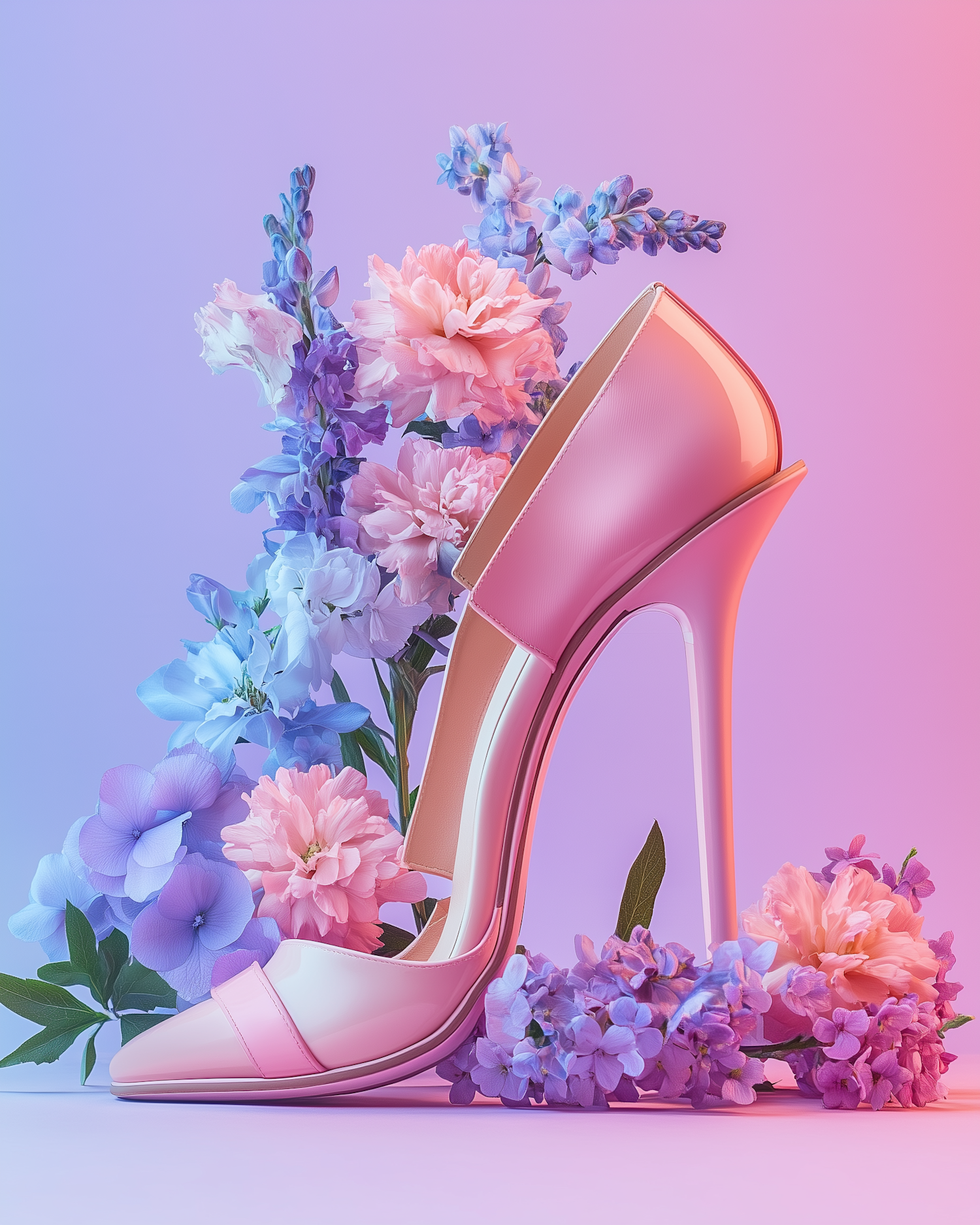 Floral High Heel Composition