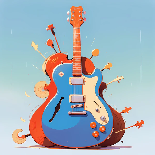 Hybrid Guitar Cello Art