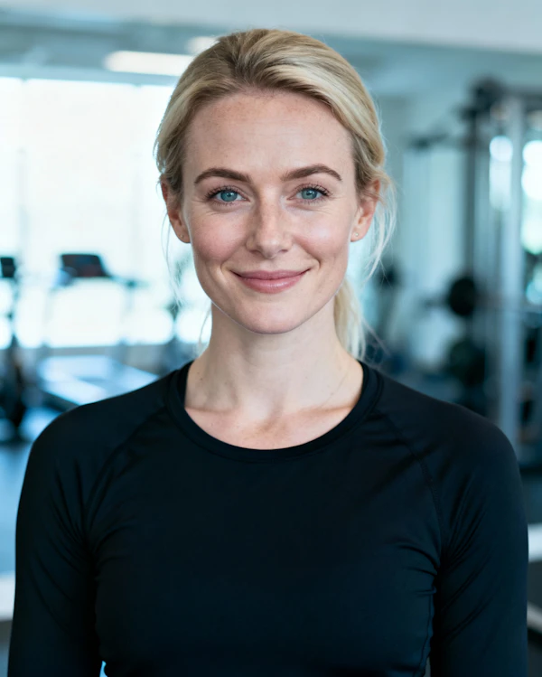 Smiling Woman in Gym