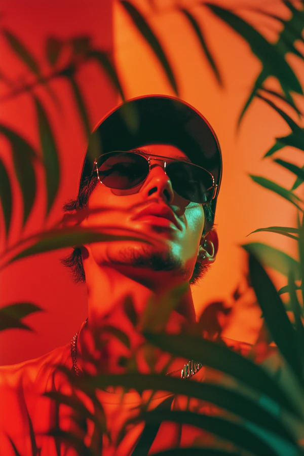Mysterious Portrait with Foliage