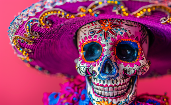 Vibrant Day of the Dead Skull