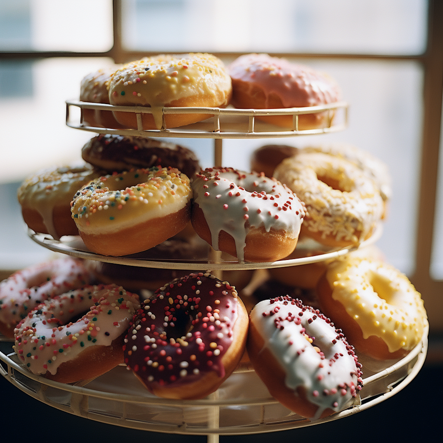 Delectable Tiered Doughnut Display