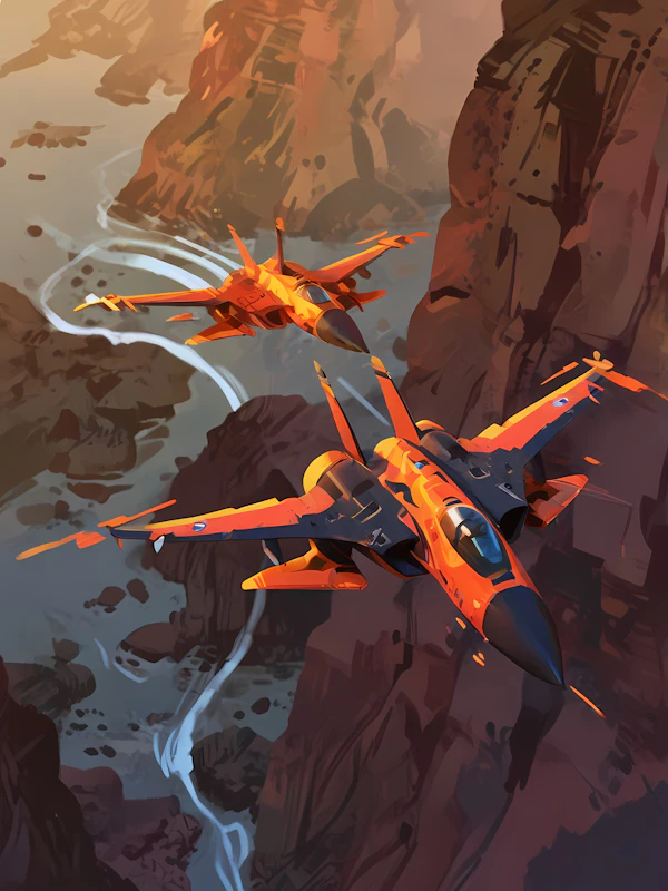 Fighter Jets in Canyon
