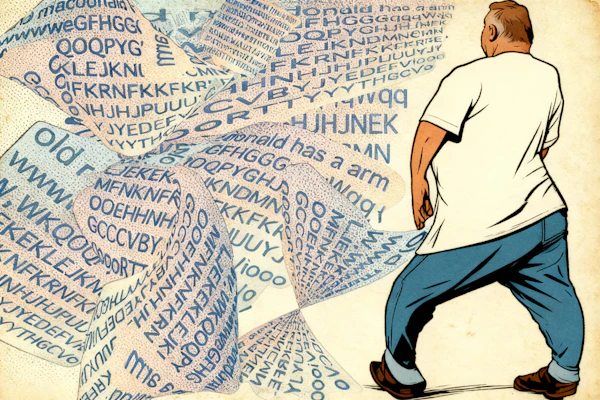 Man in Typographic Art