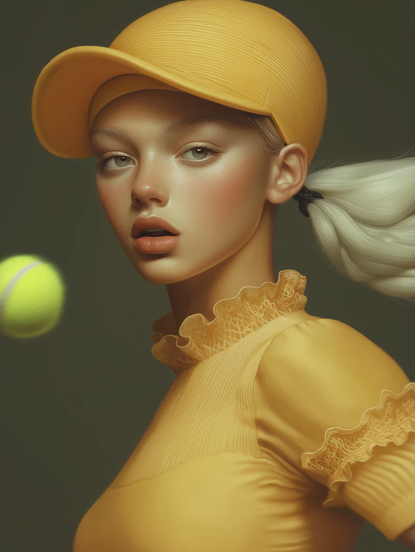 Tennis Portrait Art