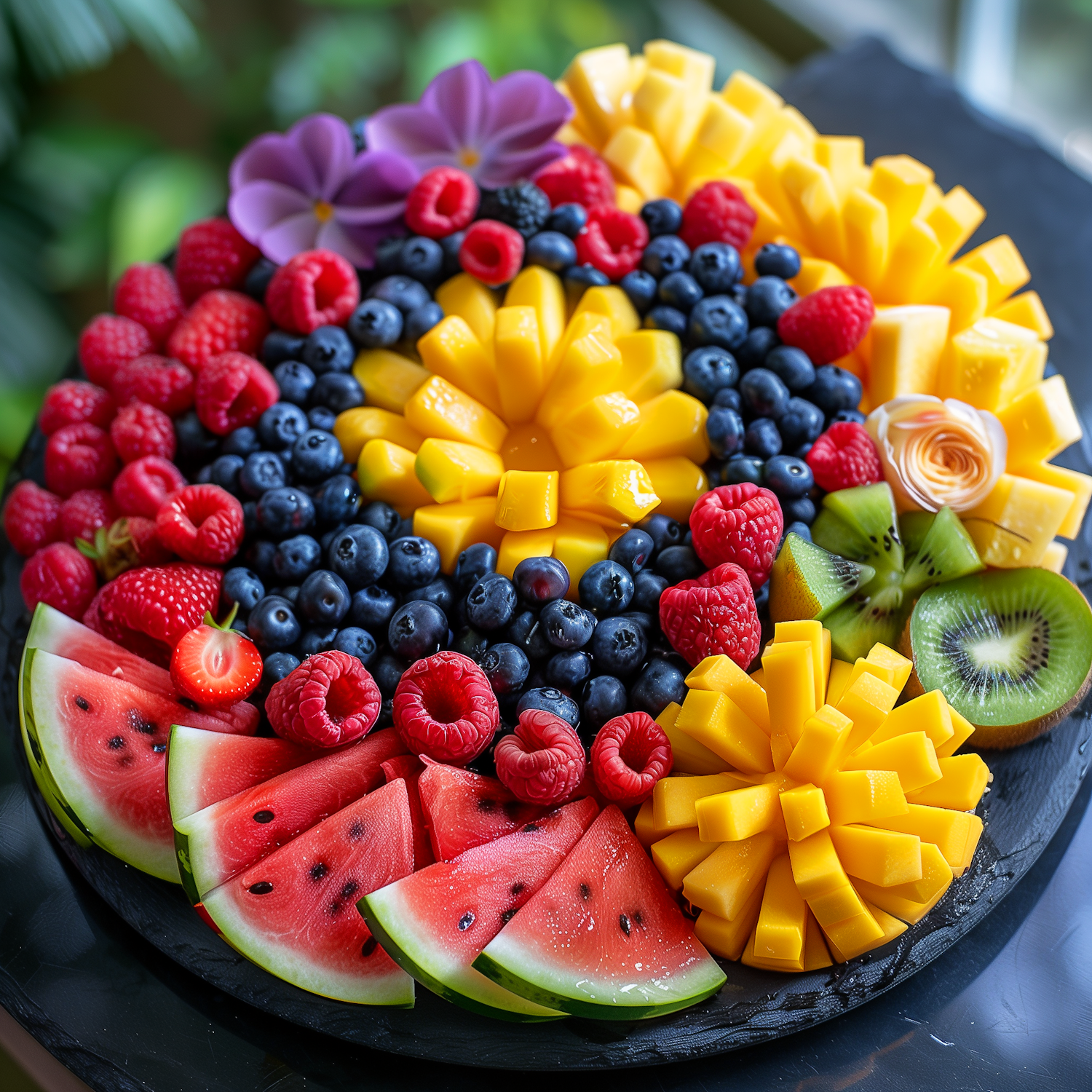 Artistic Fruit Platter Arrangement