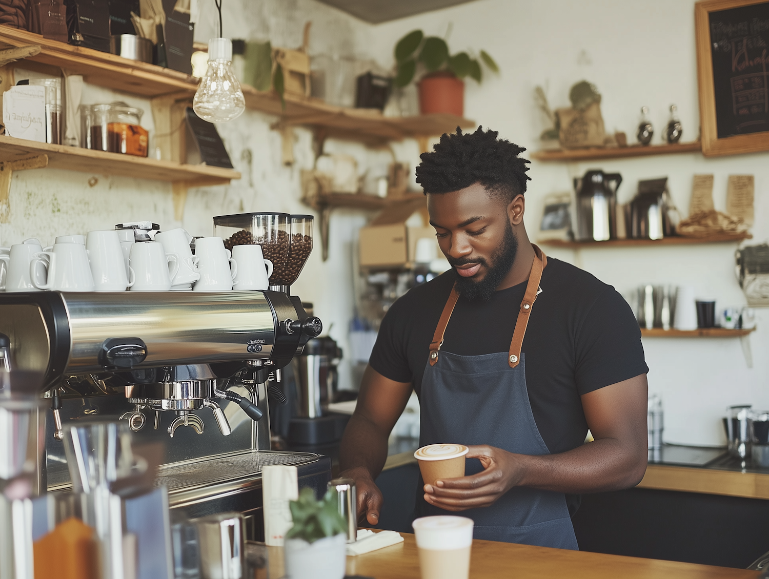 Barista Preparing Coffee