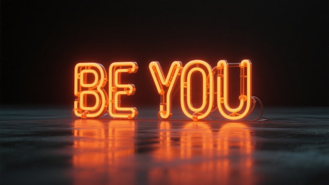 Neon Sign 'BE YOU'