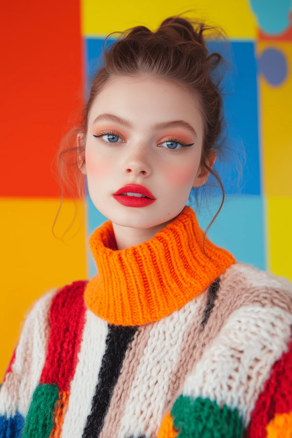 Vibrant Portrait of a Young Woman