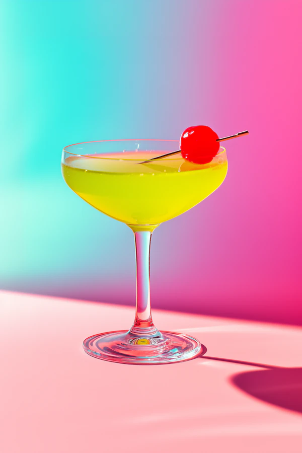 Vibrant Neon Cocktail