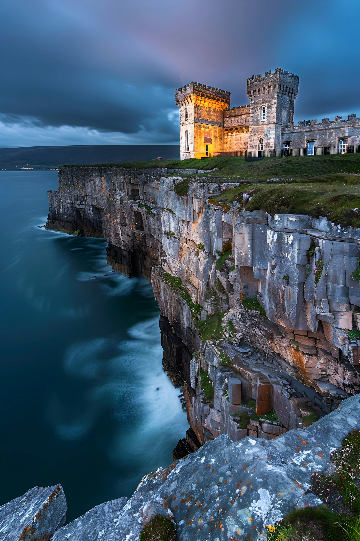 Dramatic Coastal Castle Scene