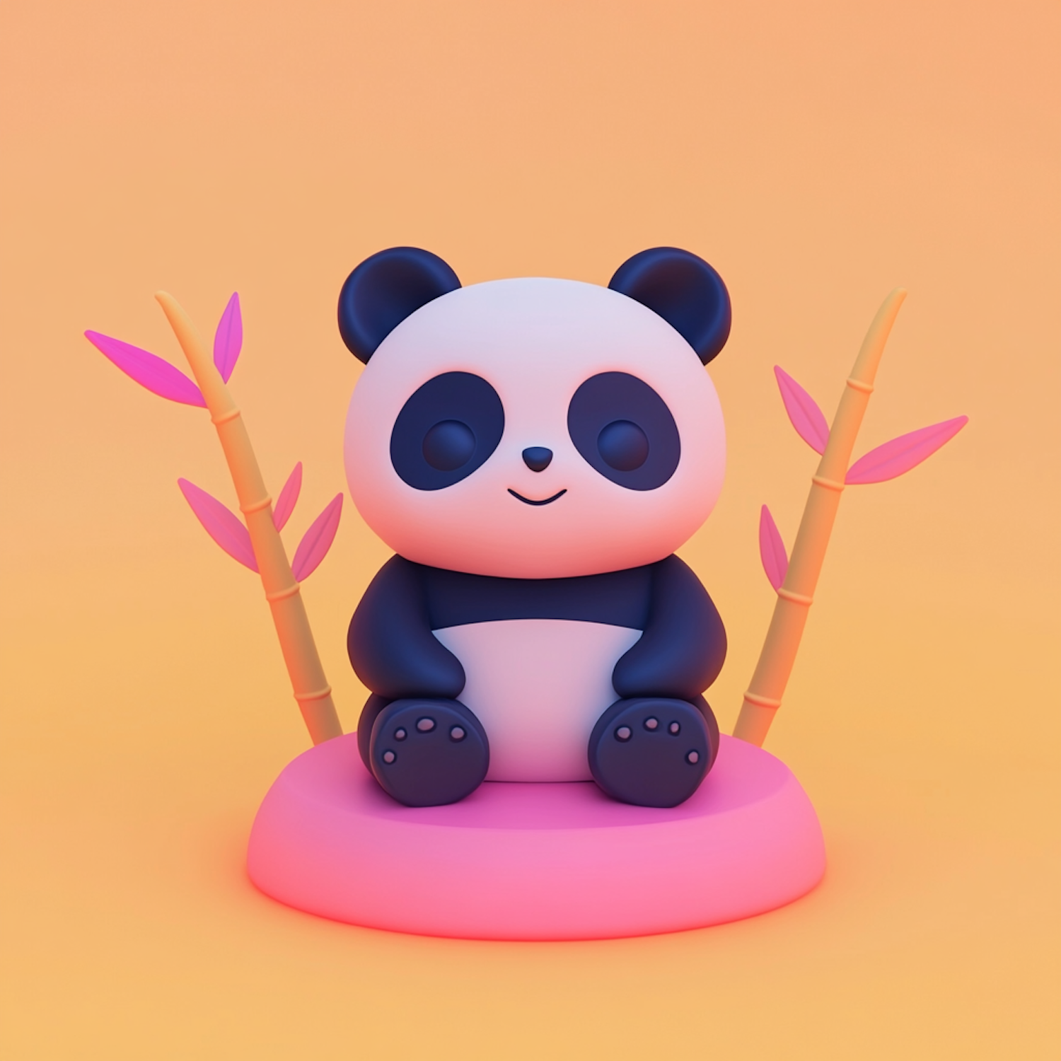 Stylized Cartoon Panda