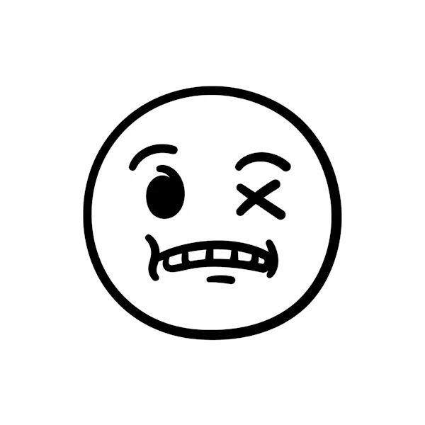 Awkward Emoji Illustration