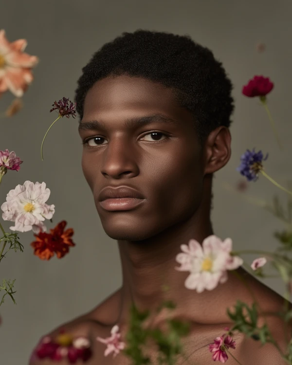 Portrait with Flowers