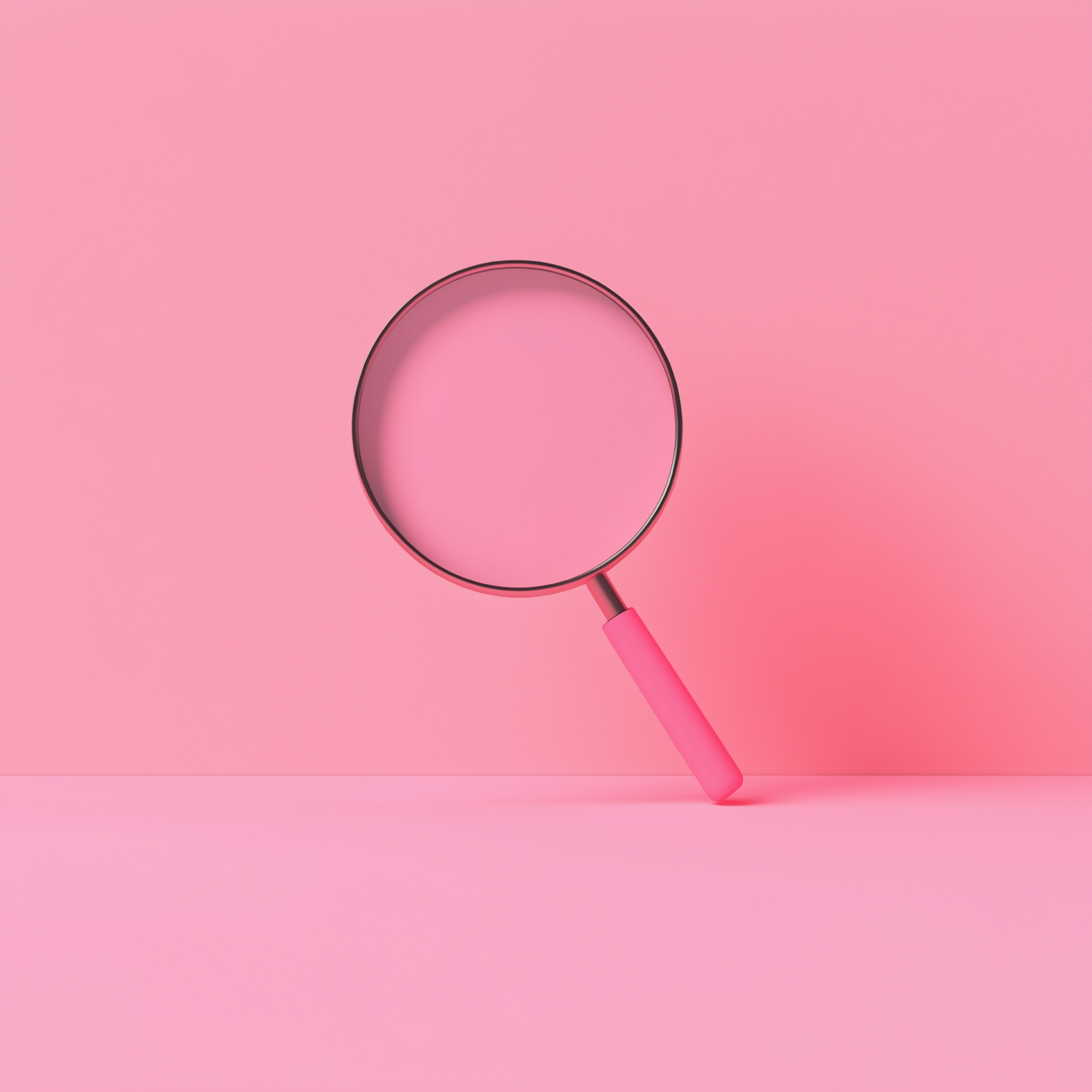 Pink Monochrome Magnifying Glass