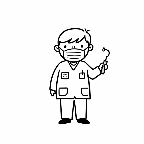 Cartoon Dentist Illustration