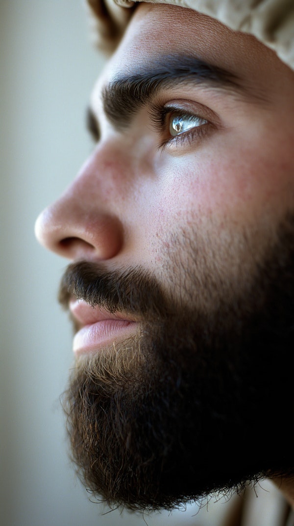 Close-up Profile of a Man's Face