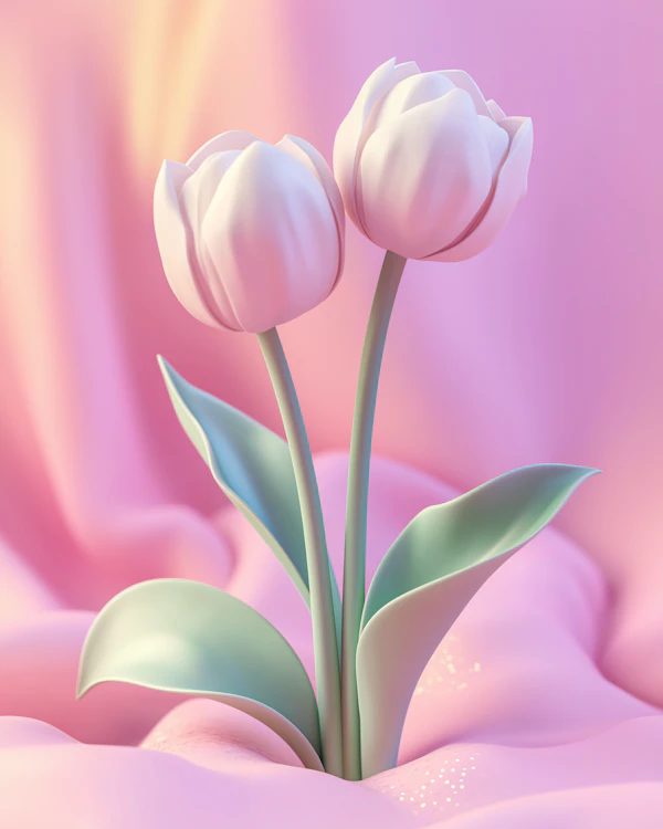 Elegant 3D Tulips