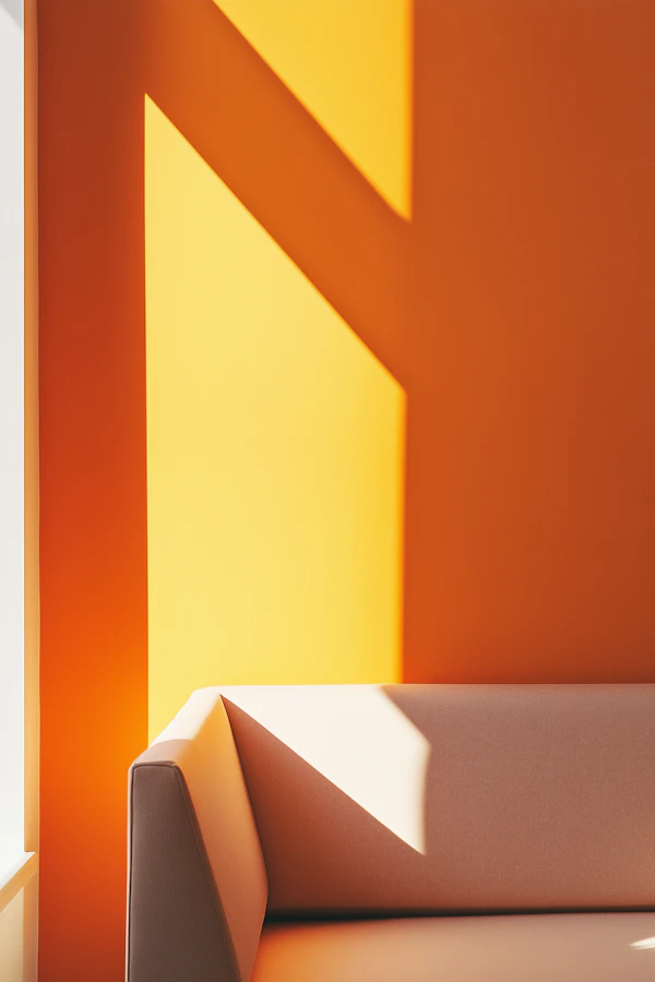 Minimalist Orange Interior