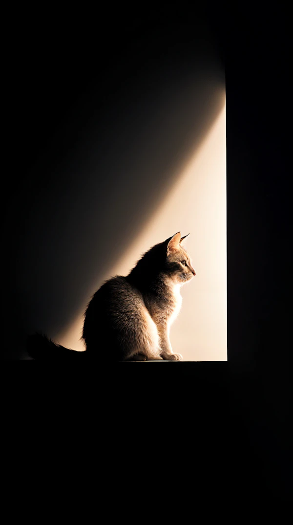Cat in Warm Light