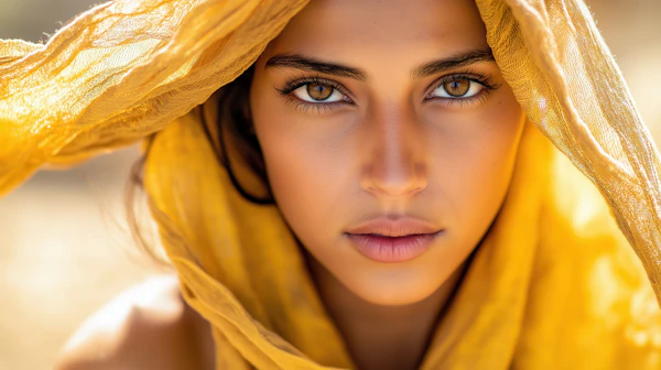 Golden Scarf Portrait