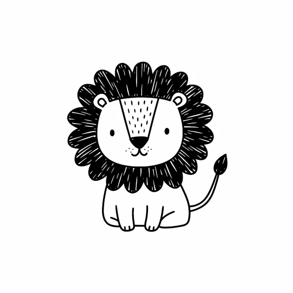 Stylized Cartoon Lion
