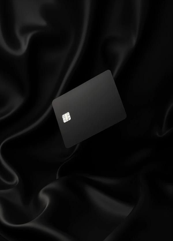 Black Credit Card Display