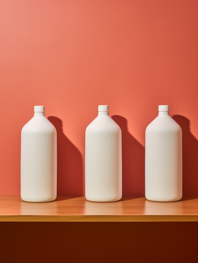 Three White Jugs on Terracotta