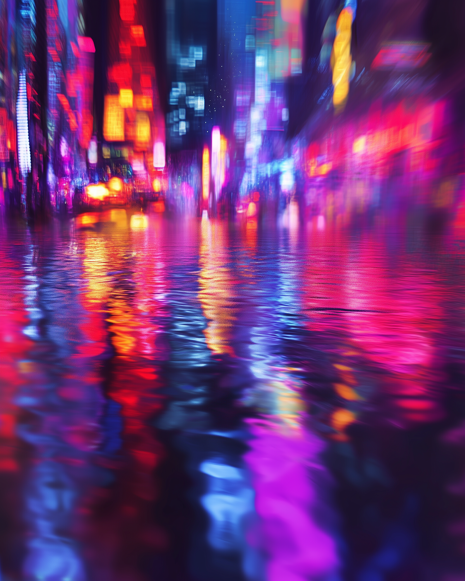 Vibrant Cityscape at Night